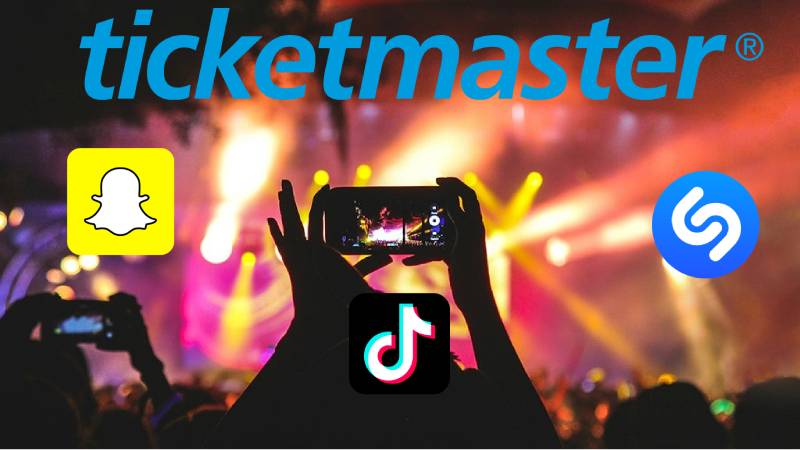 Ticketmaster se une con Shazam, TikTok y Snapchat para mejorar la experiencia del usuario