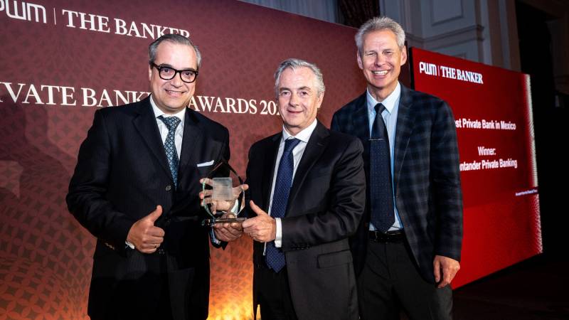 The Banker reconoce a Santander México la mejor Banca Privada por quinto año consecutivo