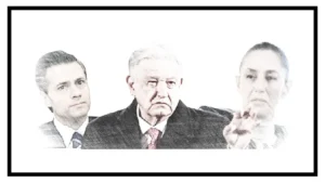 Enrique Peña Nieto, Andrés Manuel López Obrador y Claudia Sheinbaum